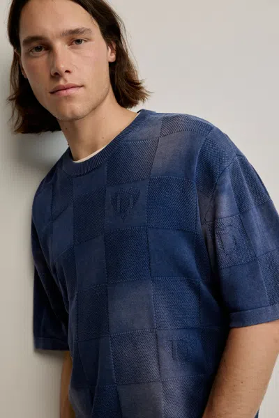 Desigual Washed-effect T-shirt In Blue