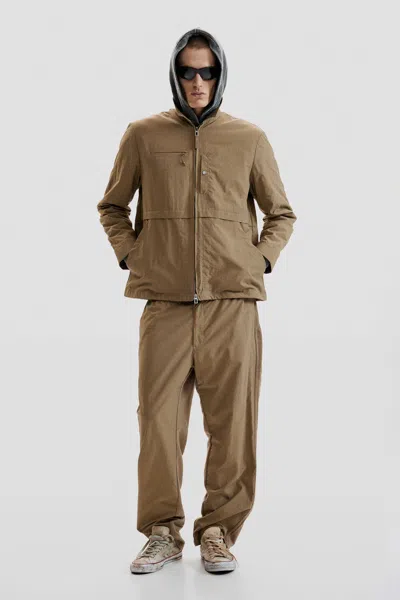 Desigual Technical Knit Jacket In Brown