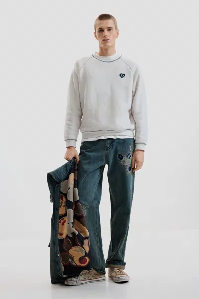 Desigual Basic Knit Sweatshirt In White