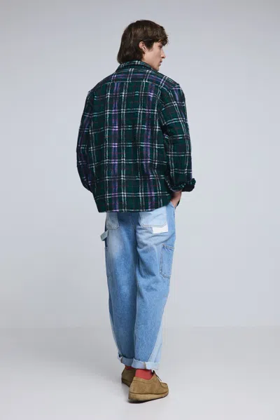 Desigual Long-sleeve Check Overshirt In Multi