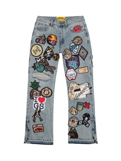 Godspeed Patchwork Jeans In Blue