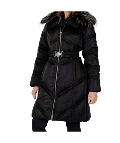 Guess Long Down Jacket In Black