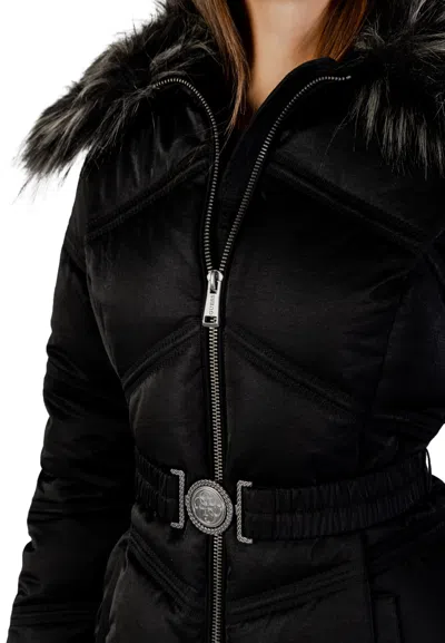 Guess Long Down Jacket In Black