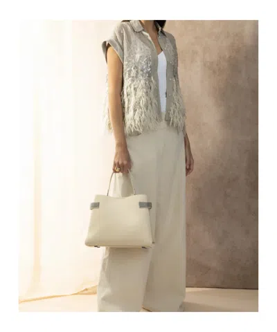 Brunello Cucinelli Button-down Top In Neutral