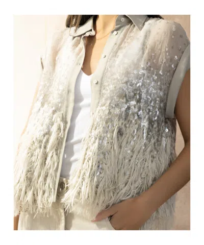 Brunello Cucinelli Button-down Top In Neutral