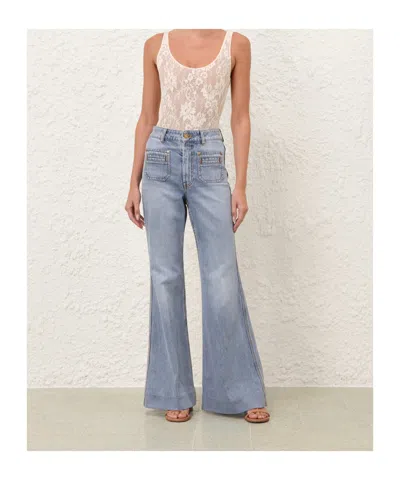 Zimmermann Belt Loop Jeans In Blue