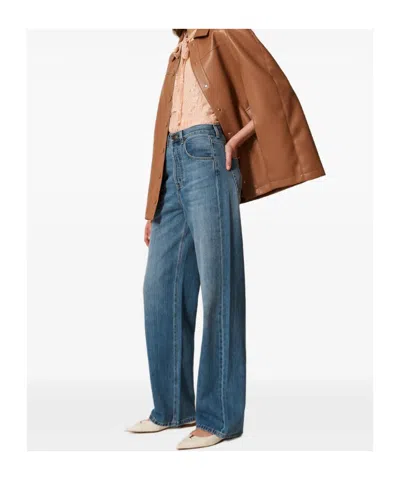 Twinset Five-pockets Jeans In Blue