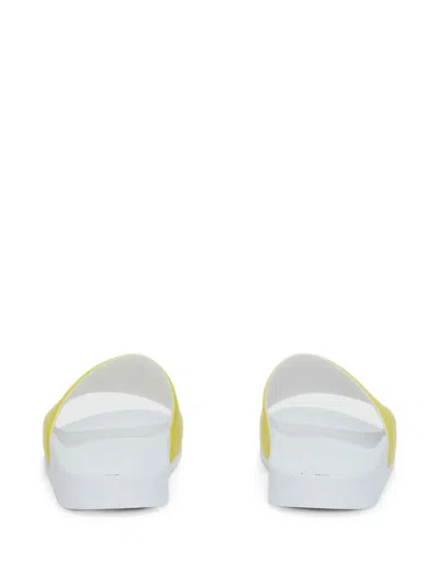 Msgm Embossed-detail Slides In Yellow