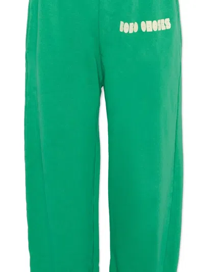Bobo Choses Elasticated Drawstring Track Pants In Green