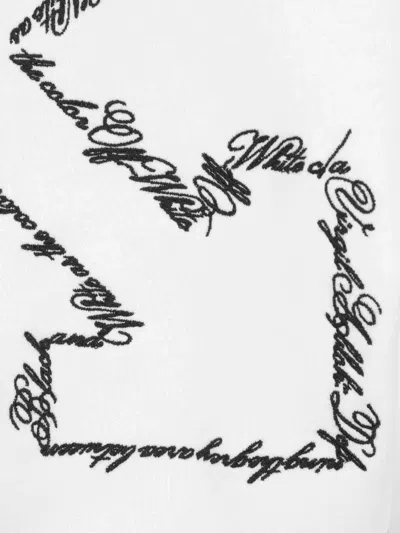 Off-white Neutral Script Logo Graphic Cotton Sweatshirt In White