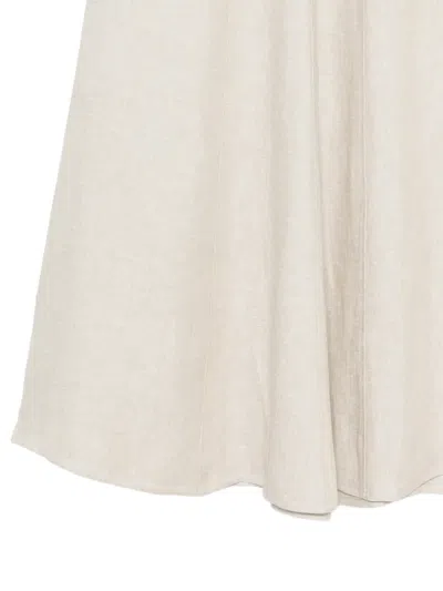 Alysi Button Panel Skirt In White