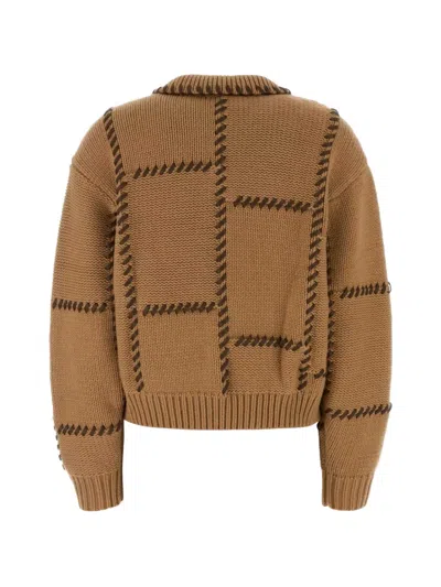 Frame Buttoned Polo Top In Brown