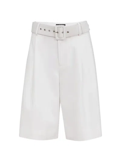 Toccin Nina Belted Culotte Pants In Optic In White