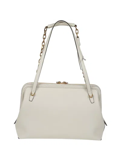 Etro Medium Doc Chain Leather Shoulder Bag In Neutral