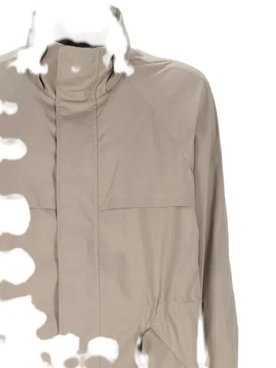 Brunello Cucinelli Back-drawstring Coat In Neutral