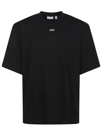 Off-white Black Cotton T-shirt In Black