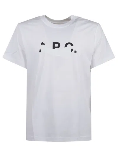 A.p.c. White Logo T-shirt In White