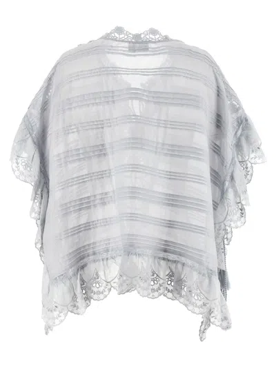 Isabel Marant Étoile Payton Lace-trimmed Embroidered Cotton Blouse In Pink