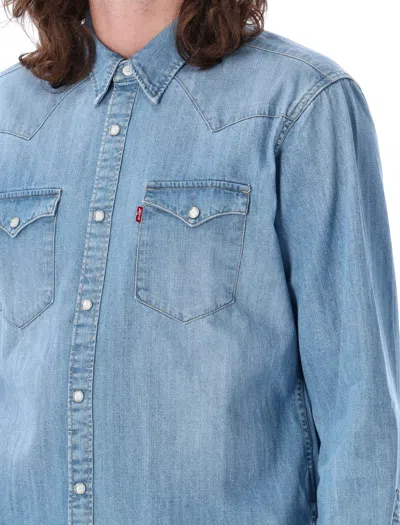 Levi's Barstow Western Standard Snap Front Shirt In Blue