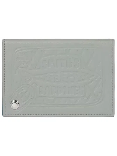 Paul Smith Sardines Embossed Card Holder In Gray