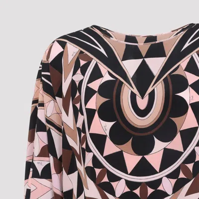 Pucci Long Kaftan In Brown