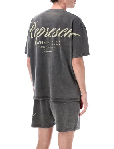 Represent Owners Club Script T-shirt In Gray