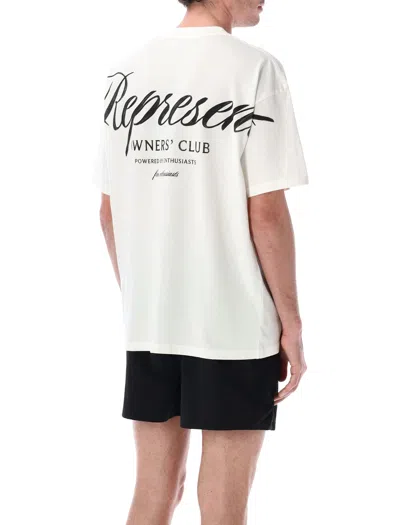 Represent Owners Club Script T-shirt In White