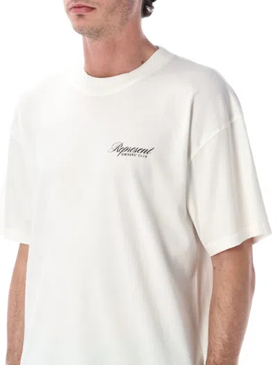Represent Owners Club Script T-shirt In White