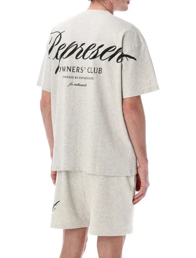 Represent Owners Club Script T-shirt In Gray