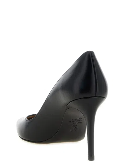 Stuart Weitzman Stuart Power 85 Leather Pumps In Black