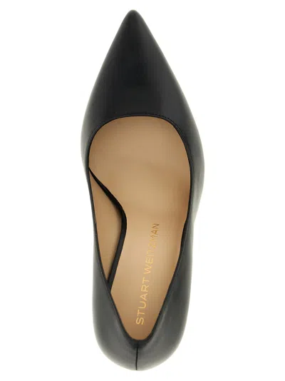 Stuart Weitzman Stuart Power 85 Leather Pumps In Black