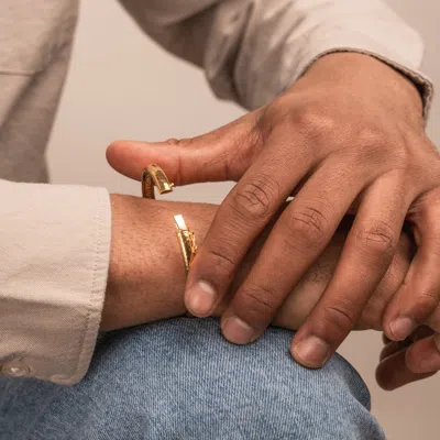 Dower & Hall 6mm Hinged Hammered Silver Nomad Bangle In Multi