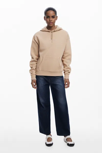 Desigual Basic Logo Sweatshirt In Orange