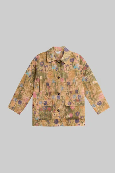 Leset Pre-order: Pam Button Down Jacket In Brown