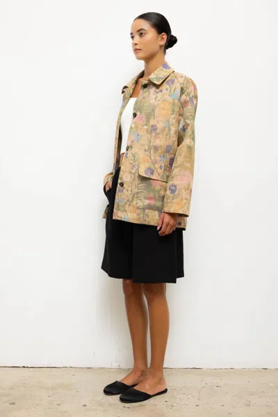 Leset Pre-order: Pam Button Down Jacket In Brown