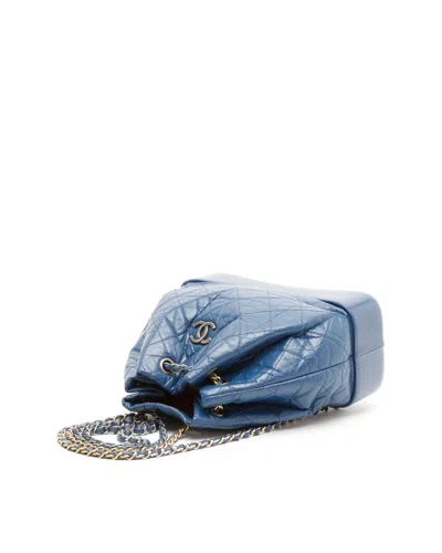 Pre-owned Chanel Small Gabrielle Backpack In Blue