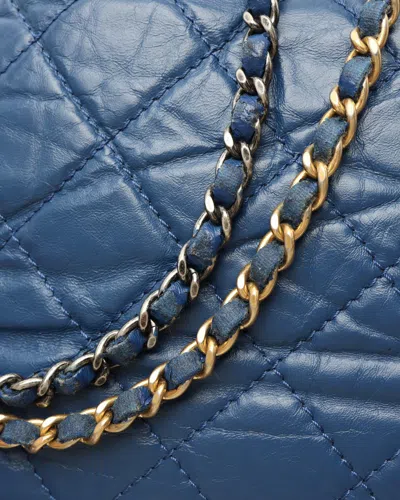 Pre-owned Chanel Small Gabrielle Backpack In Blue