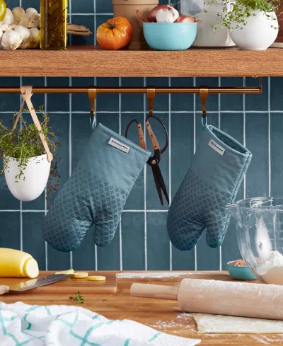 Kitchenaid Asteroid Oven Mitt Set, 2 Piece In Blue