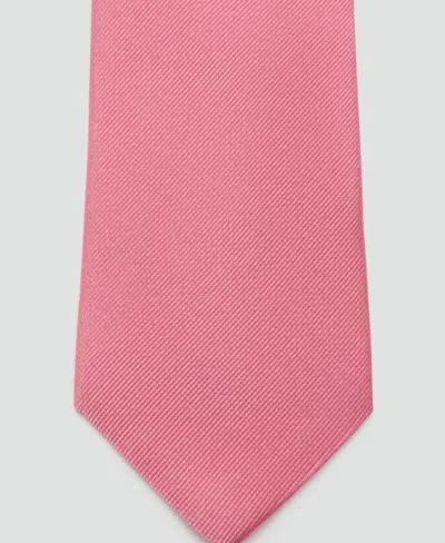 Mango Men's Plain Silk Tie In Neutral