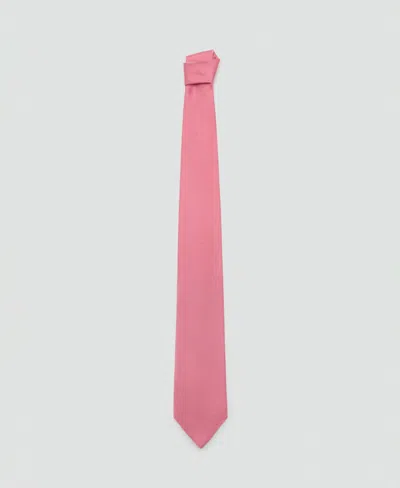 Mango Men's Plain Silk Tie In Neutral