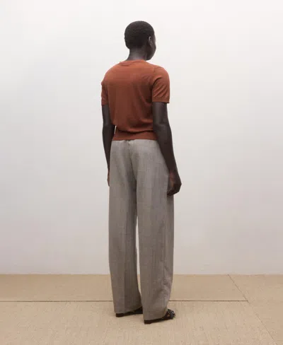 Mango Wool Sweater In Brown