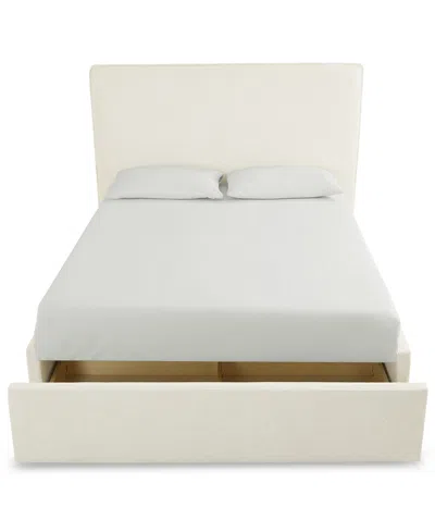 Macy's Marcel Upholstered King Storage Bed In White