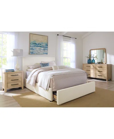 Macy's Marcel Upholstered King Storage Bed In White