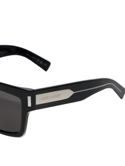 Saint Laurent Rectangle-frame Sunglasses In Black