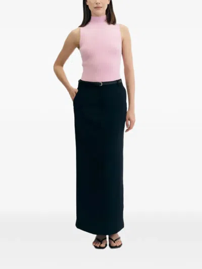 Ether Lyra Ribbed Top In Pink