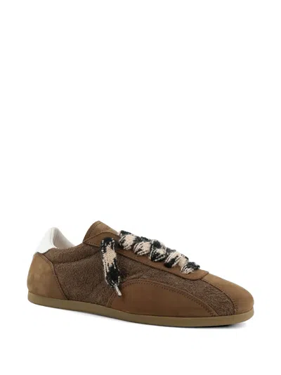 Represent Low-pro Nubuck Patterned-laces Sneakers In Brown