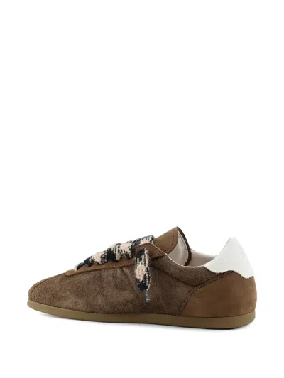 Represent Low-pro Nubuck Patterned-laces Sneakers In Brown