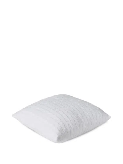Brunello Cucinelli Cable-knit Cotton Cushion Pillow In White