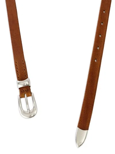 Our Legacy Cognac Leather Belt In Brown