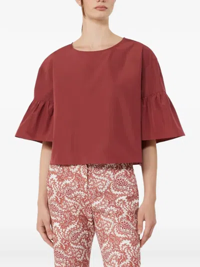 Weekend Max Mara Flared Shirt In Red
